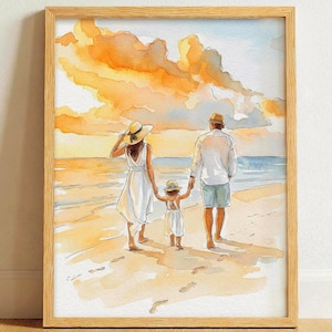 Watercolor Painting from Photo, Custom Watercolor Couple Portrait, Canvas wall art