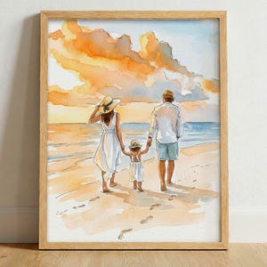 Watercolor Painting from Photo, Custom Watercolor Couple Portrait, Canvas wall art