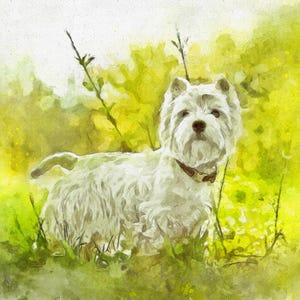Custom Dog Watercolor Painting, Pet Portrait From Photo, Pet Memorial Gift, Dog Portrait, Personalized Gift, Canvas Ready to Hang