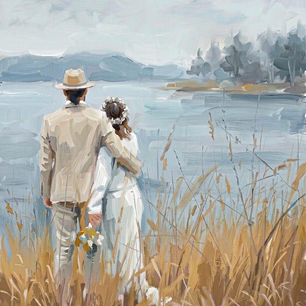 Custom Portrait Painting from Photo: Personalized Canvas Art Print