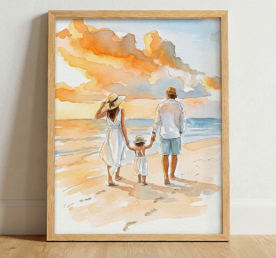 Watercolor Painting from Photo, Custom Watercolor Couple Portrait, Canvas wall art