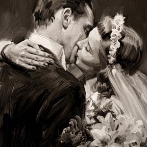Custom Portrait Painting from Photo: Personalized Canvas Art Print