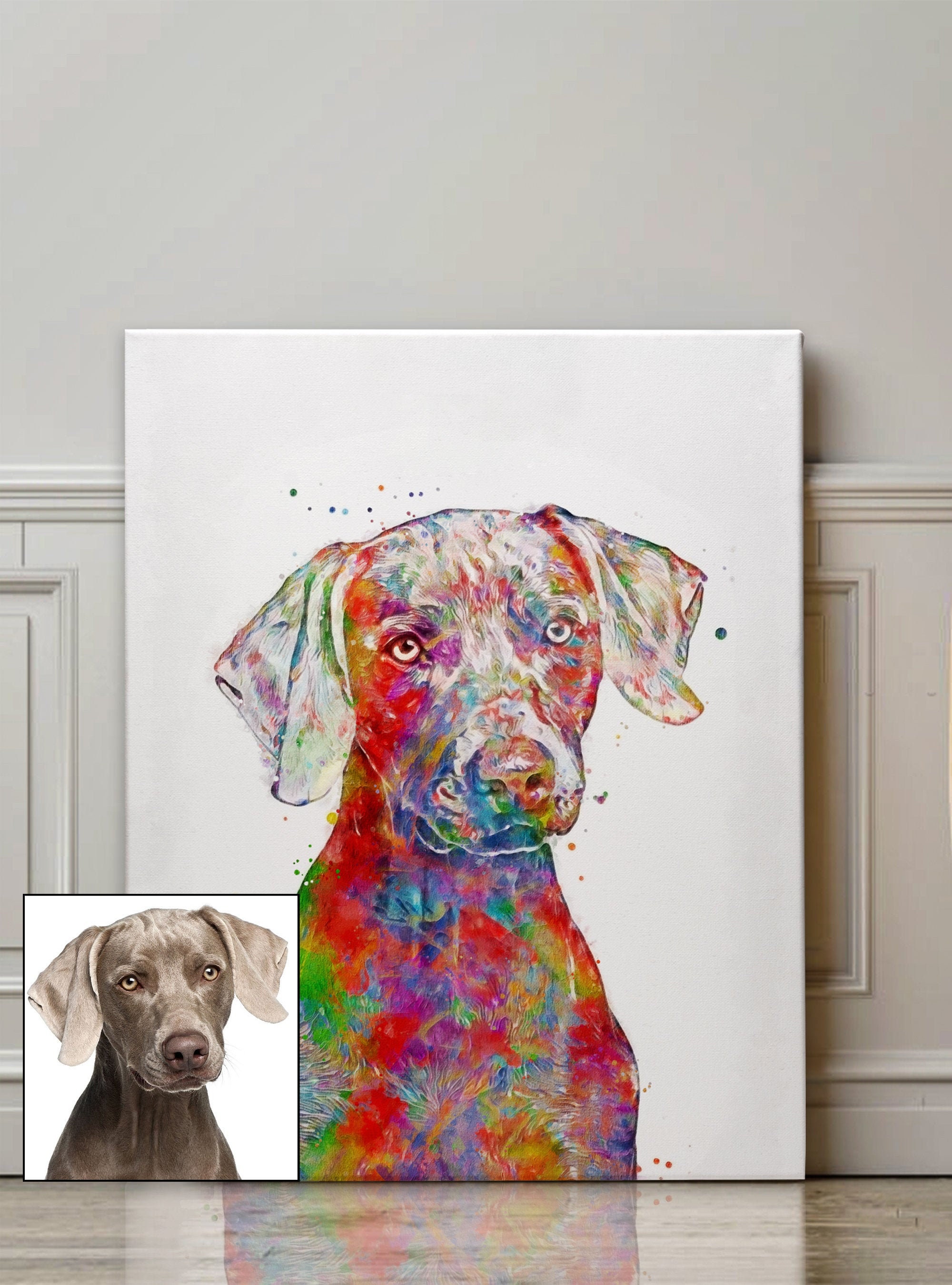 Custom Dog Portrait From Your Photo Personalized Pop Art | Etsy