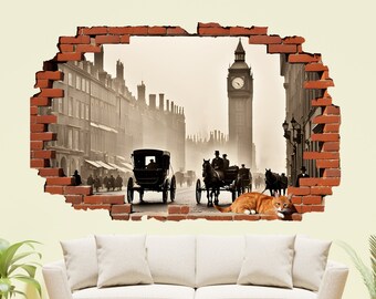 Old London Streets Wall Art Sticker Decal Mural Poster Office Nursery Room Home Decor ID865