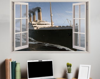 Vintage Ship Sea Liner Transatlantic Ocean Titanic Wall Sticker Mural Poster Decal Room Office Nursery Decor ID168