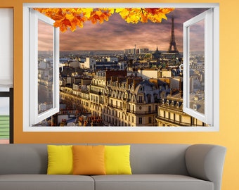 Paris Landmarks Eiffel Tower Wall Sticker Art Poster Mural Transfer Decal Print Room Home Nursery Office Shop Decor ID375
