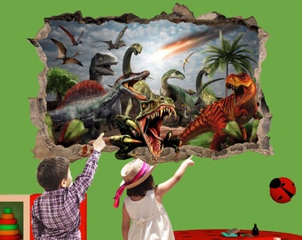 Dinosaur Dinosaurs Meteor Wall Sticker Mural Poster Decal Room Office Nursery Decor ID628