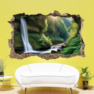 Nature Waterfall Wall Sticker Art Mural Decal Office Nursery Room Home Decor ID881