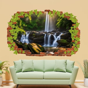 River Waterfall Wall Sticker Art Mural Decal Poster Office Nursery Room Home Decor ID883