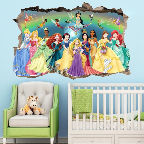 Prinses Tekens Muursticker Muurschildering Poster Decal Meisjes Kamer Kantoor Kwekerij Decor