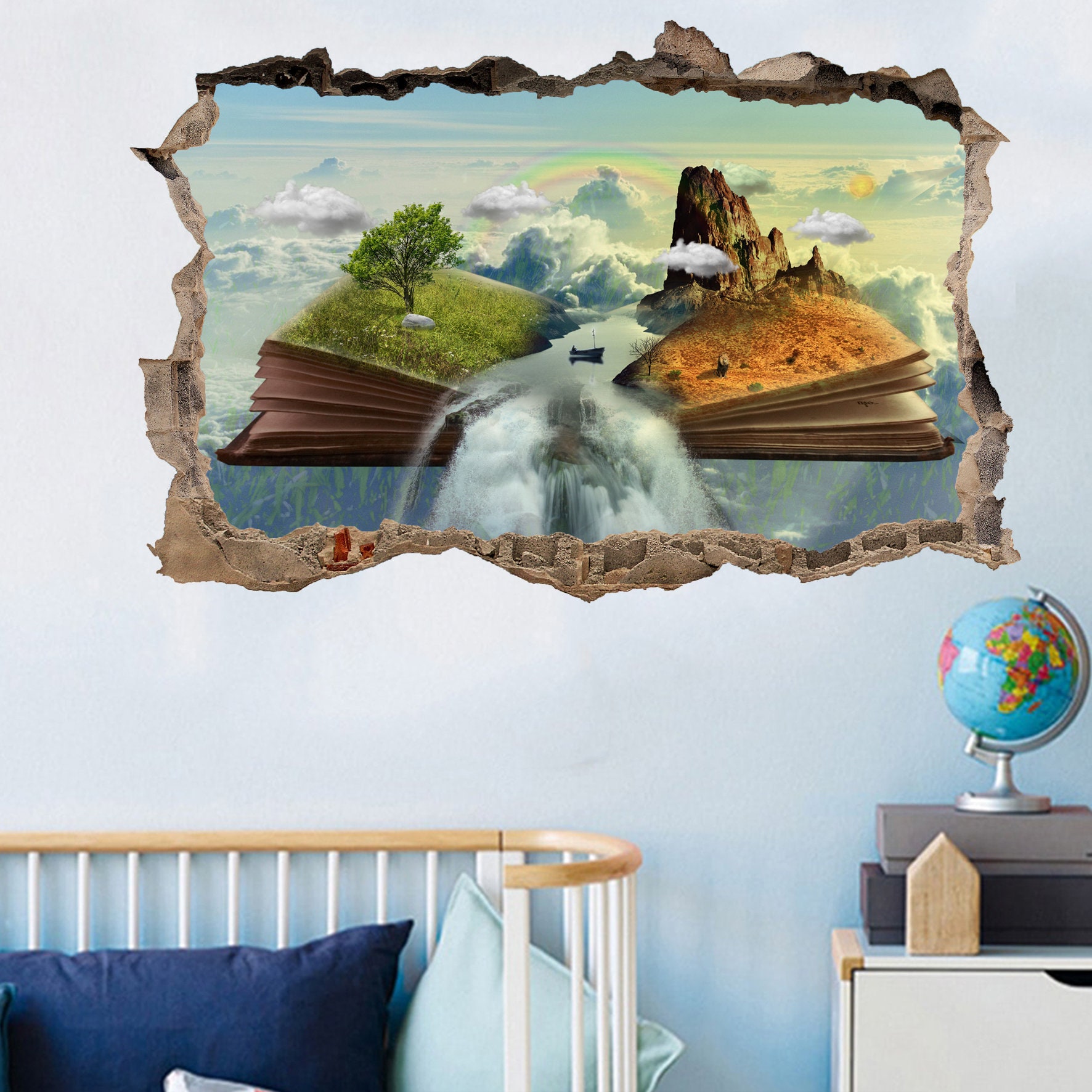 Fantasy Book Magic Enchanted Wall Sticker Art Poster Mural Etsy México