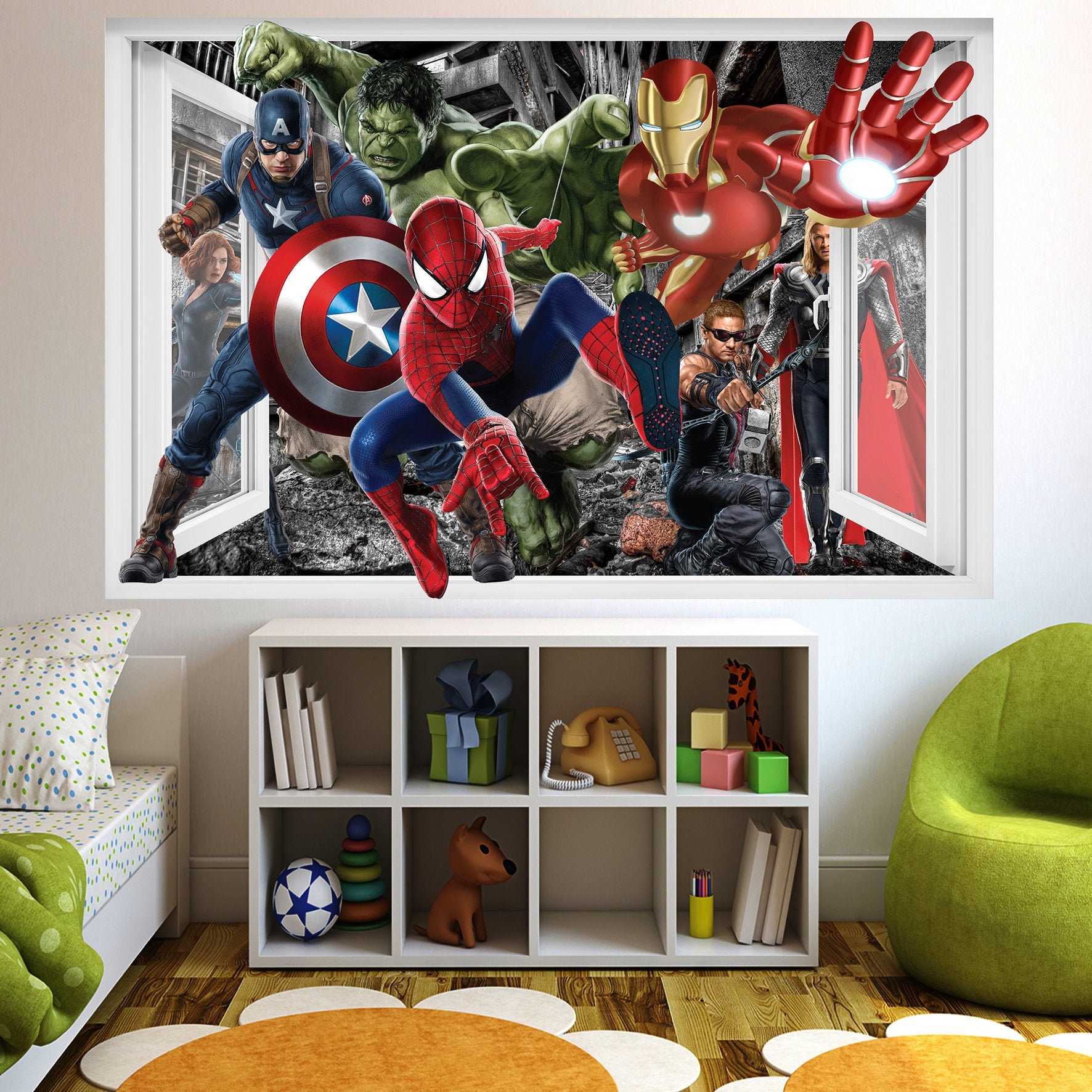 Avengers wandtattoo | Kinderzimmer-Wandtattoos