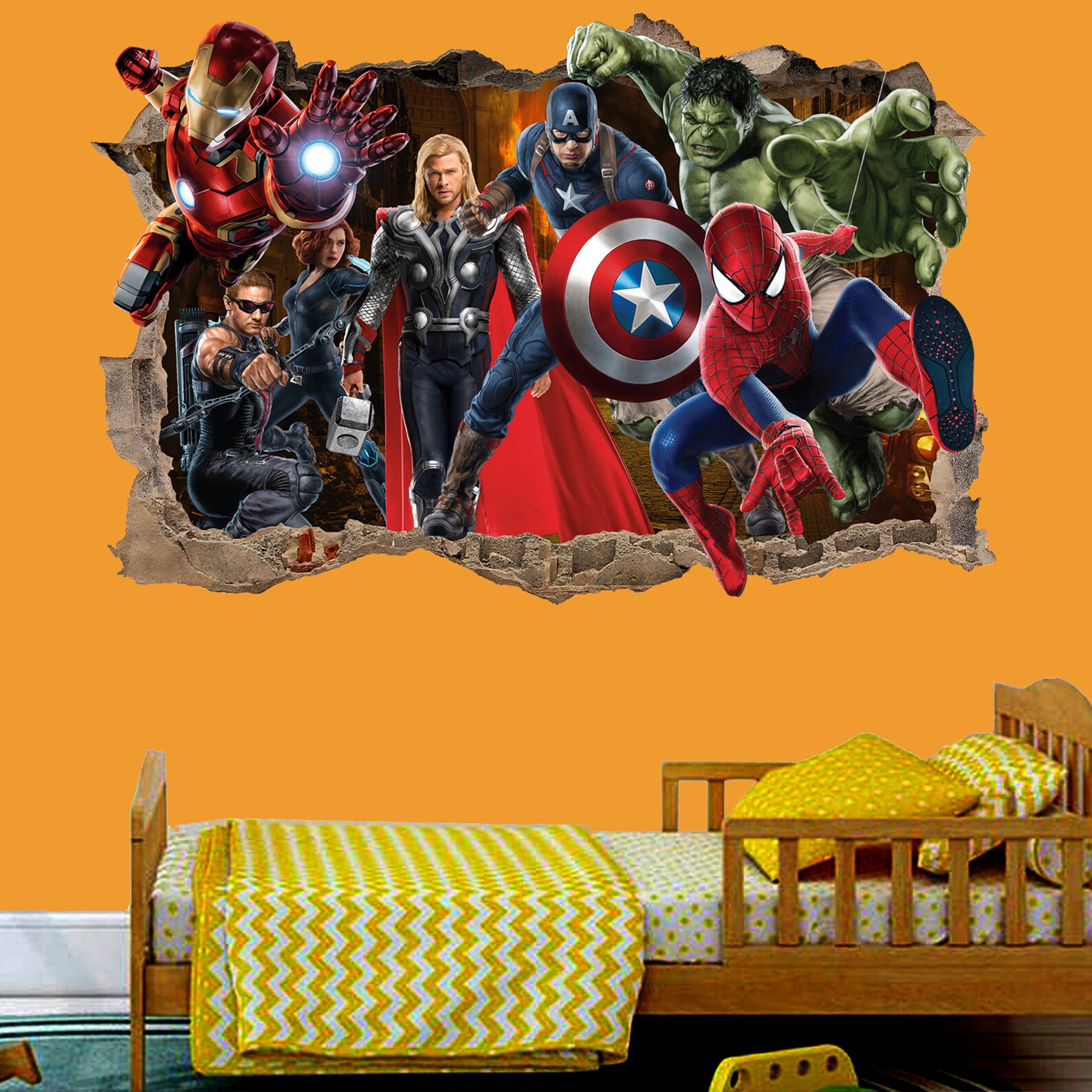 Superheroes Avengers Action Wall Sticker Art Poster Mural Etsy UK