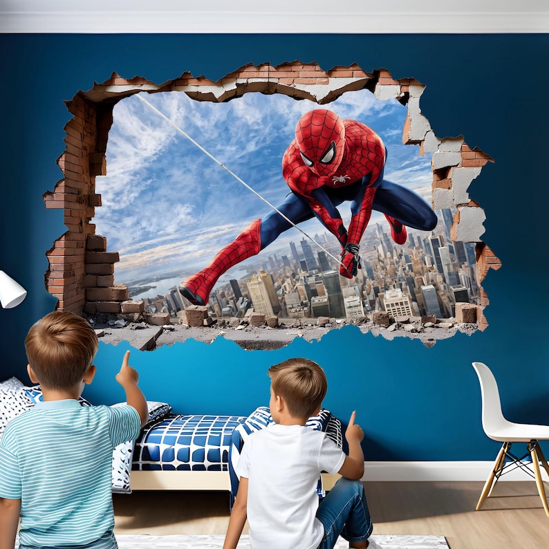 Spiderman Wall Decal Sticker Mural Self-adhesive Poster