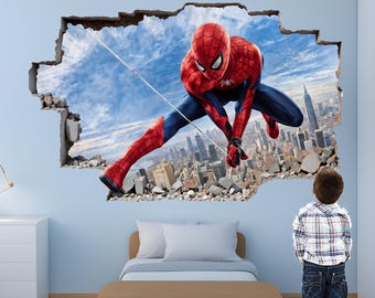 Spider-man Wall Decal Sticker Mural Self-adhesive Poster Office Shop Home Room Decoration ID997