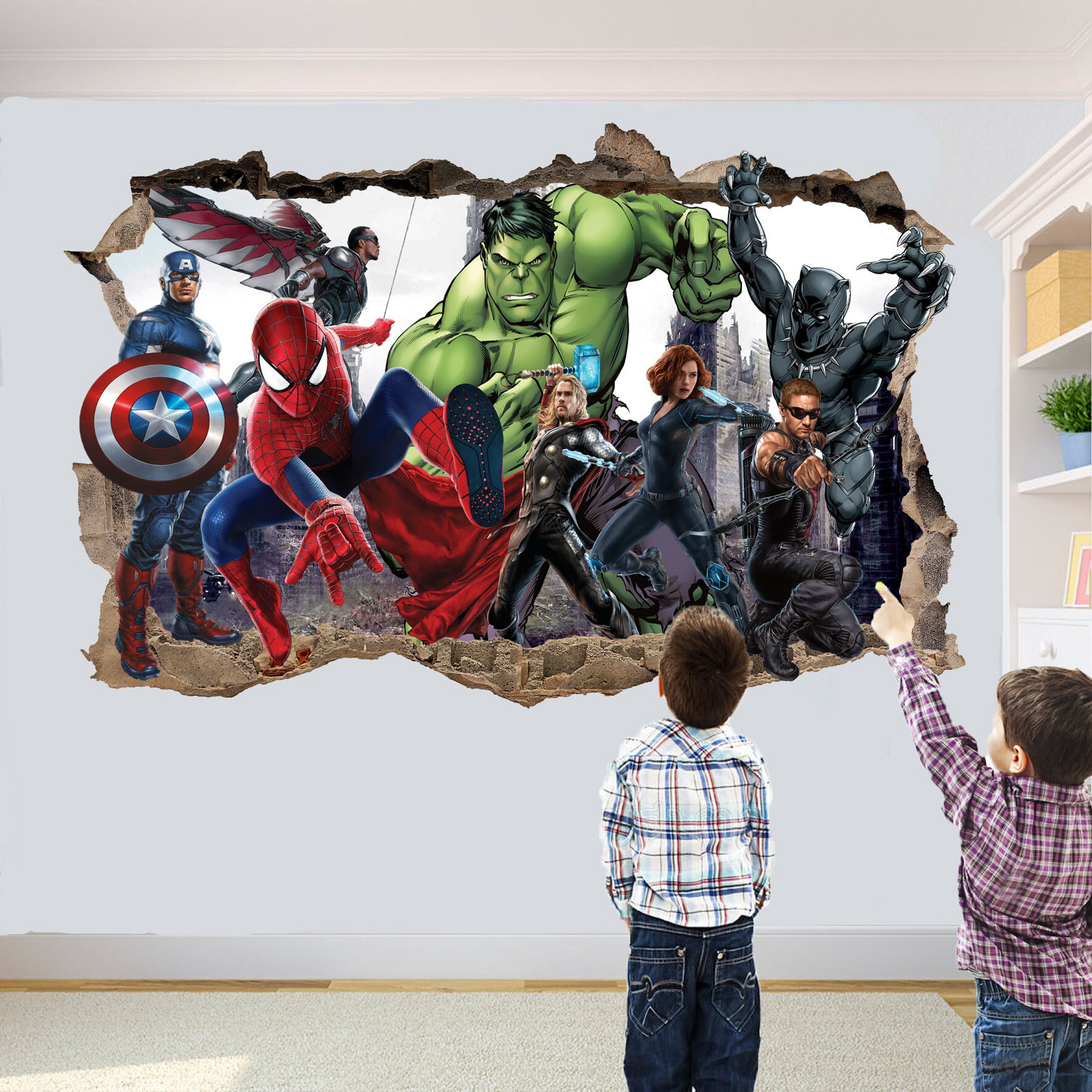 Superhero Spider and His Amazing Friends Wallpaper Peel Stick