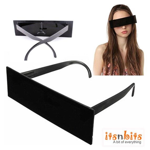 Social Media Censorship Privacy Glasses Black Fun Photobooth Etsy