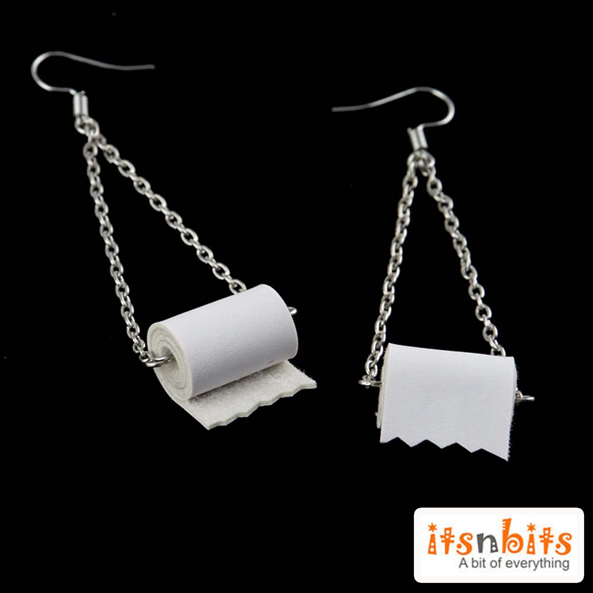 Toilet Roll Earrings Toilet Paper Bog Roll Funny Unique Dangle Etsy UK