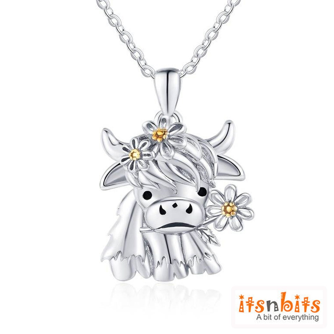 JUSTKIDSTOY Highland Cow Bracelet 925 Sterling Silver Cute Cow Charm Adjustable Chain Bracelet With Crystal Highland Cow Jewelry Birthday Gifts For Women Girls JUSTKIDSTOY Highland Cow Bracelet 925 Sterling Silver Cute Cow Charm Adjustable Chain Bracelet With Crystal Highland Cow Jewelry Birthday Gifts For Women Girls