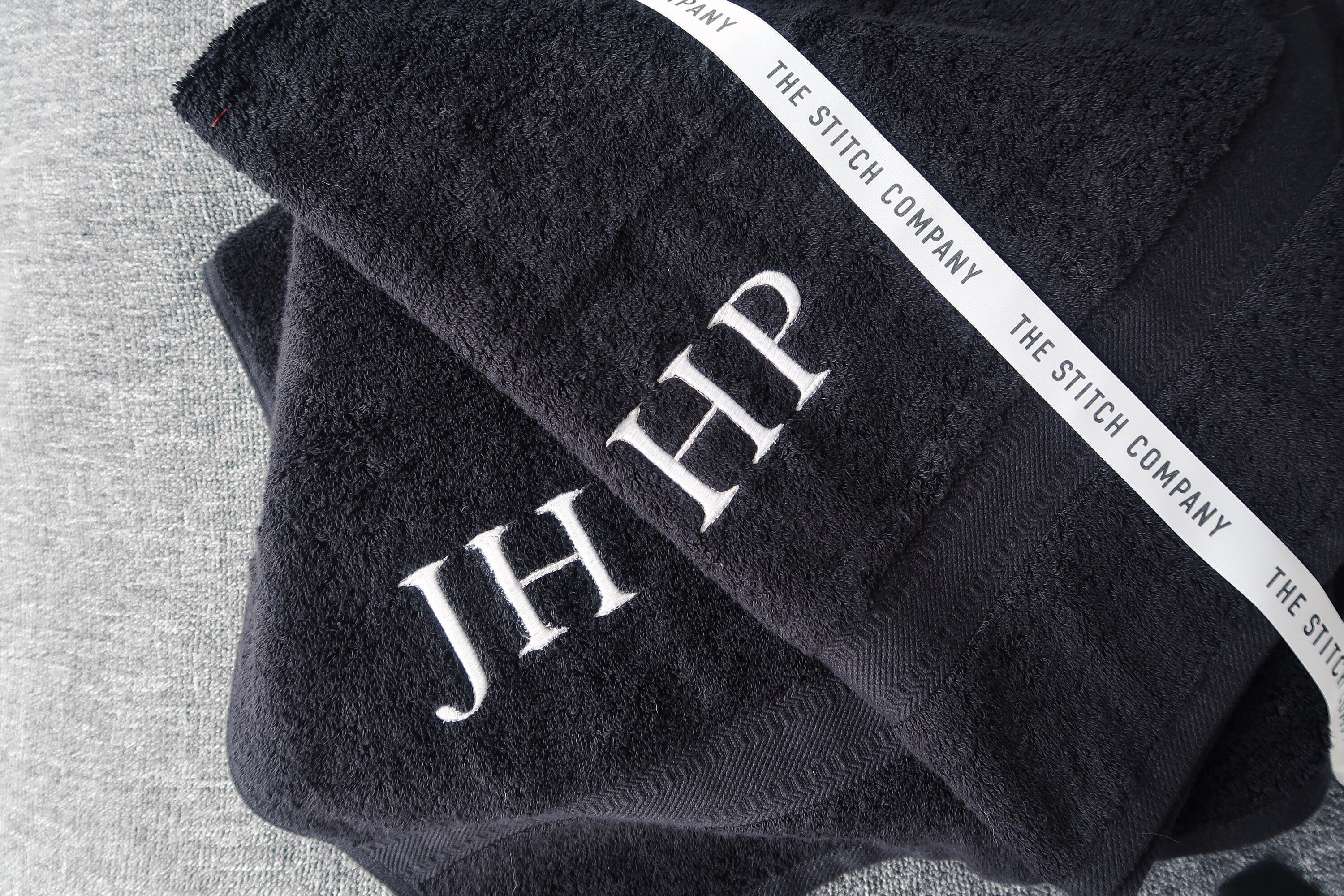 luxury black hand towels
