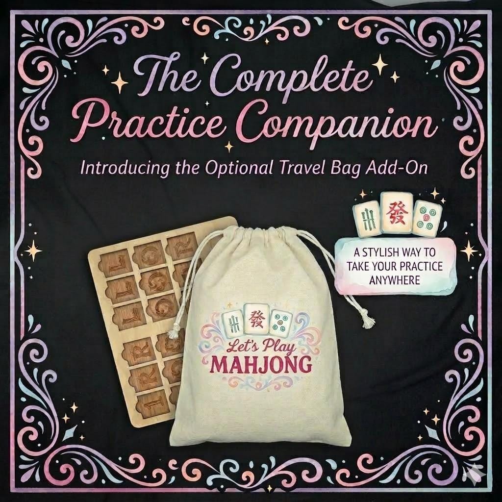 Mahjong Solo Practice Board – Wooden Mahjong Trainer–cherry & Birch ...