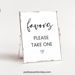 Baby Shower Favor Sign | Please Take One | Take A Favor | Baby Shower | Shower Sign |Wedding Favors Sign |Printable Favors Sign