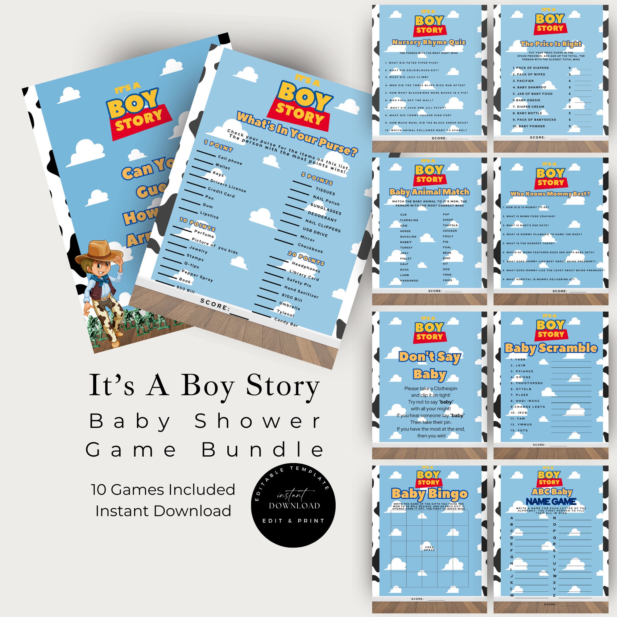 Its A Boy Story Baby Shower Invitation, Its A Boy Story Baby Shower ...