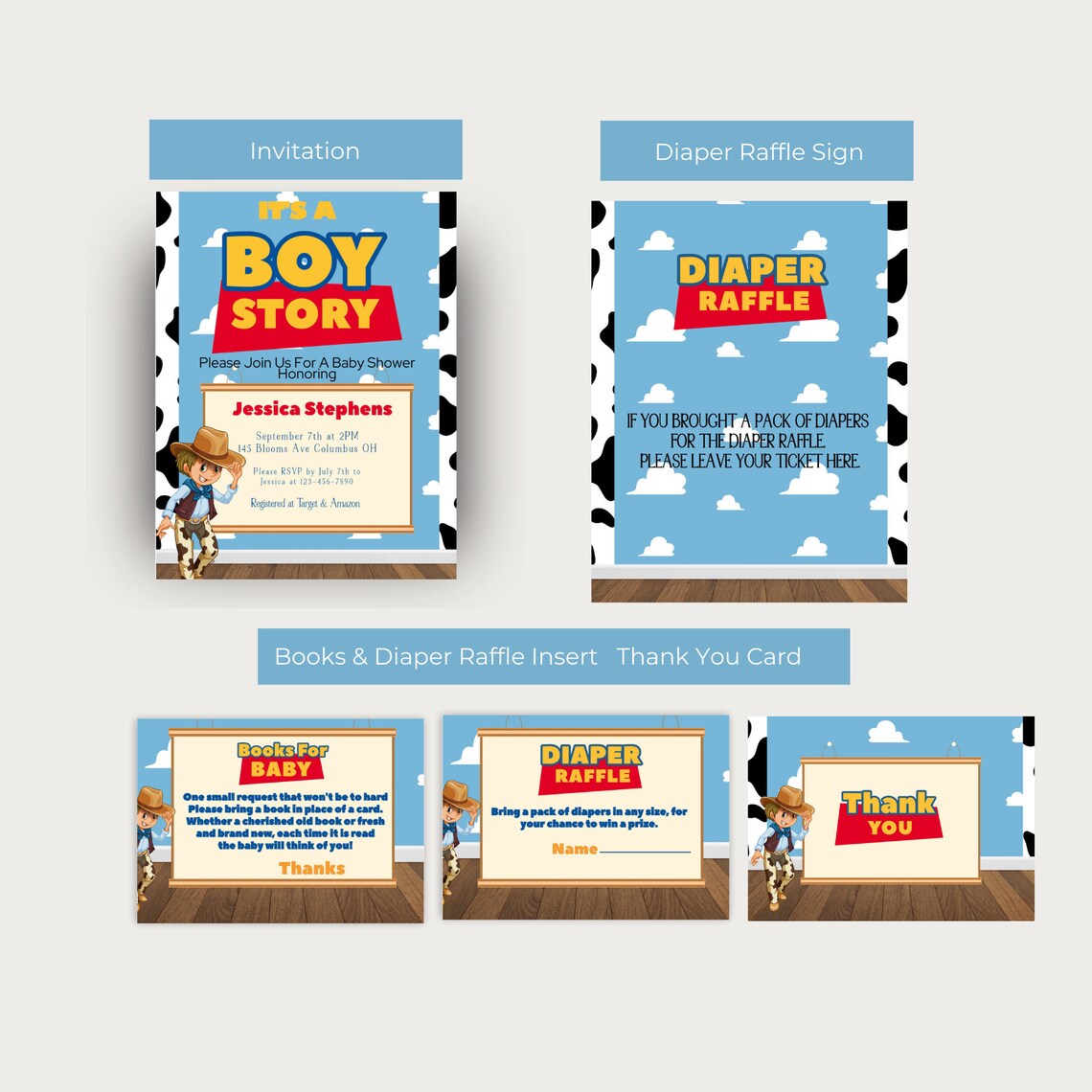 Its A Boy Story Baby Shower Invitation, Its A Boy Story Baby Shower
