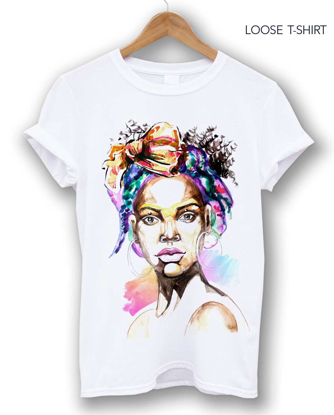 Black Woman Fashion art tee T shirt TEE10271CT | Etsy