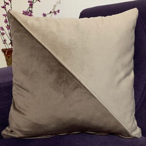 Braunes und cremefarbenes Samt Kissenbezug 16x16 braunes | Etsy