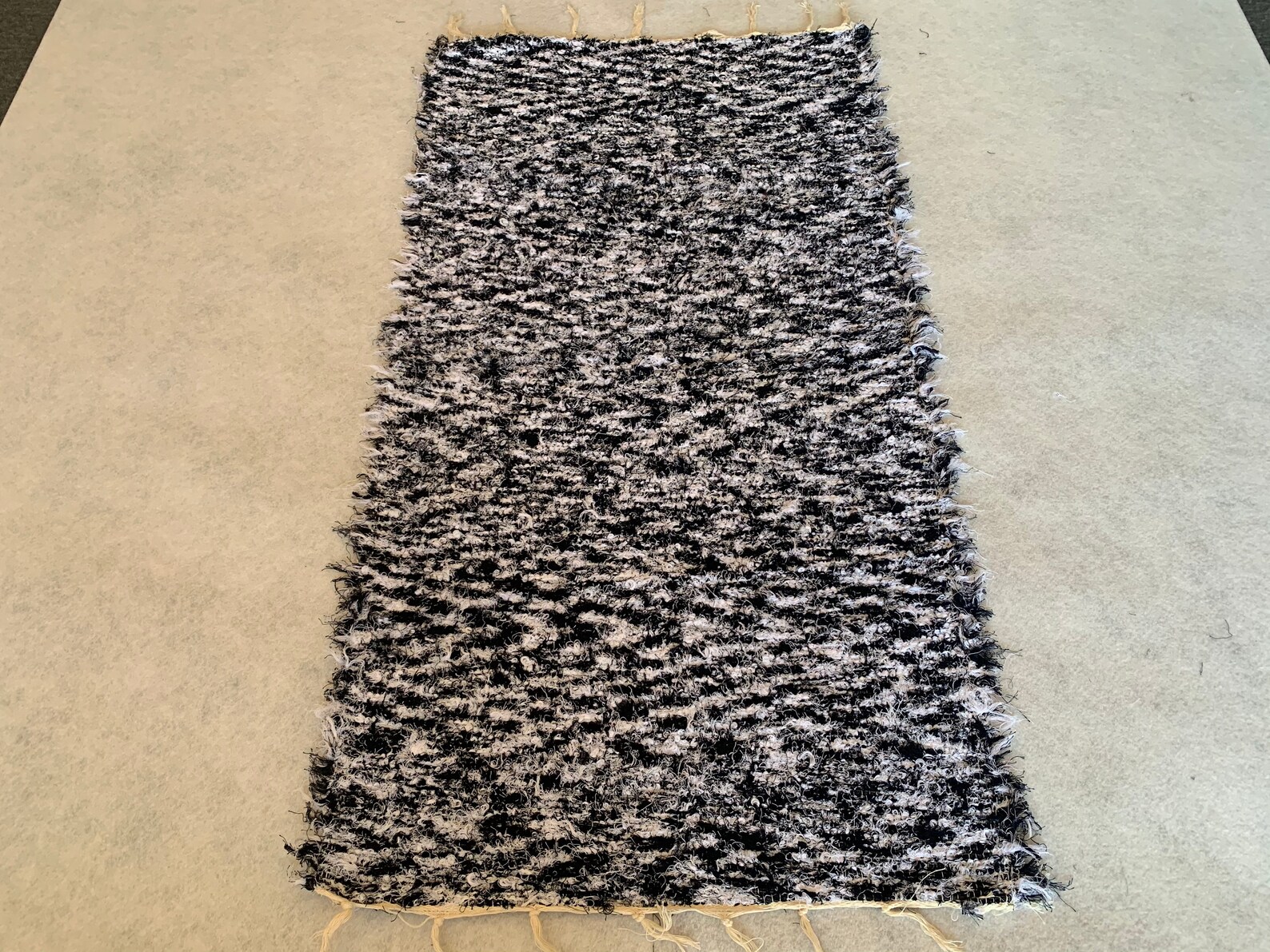 Black and White Floor Runner Rug Scandinavian Cotton Rug Etsy