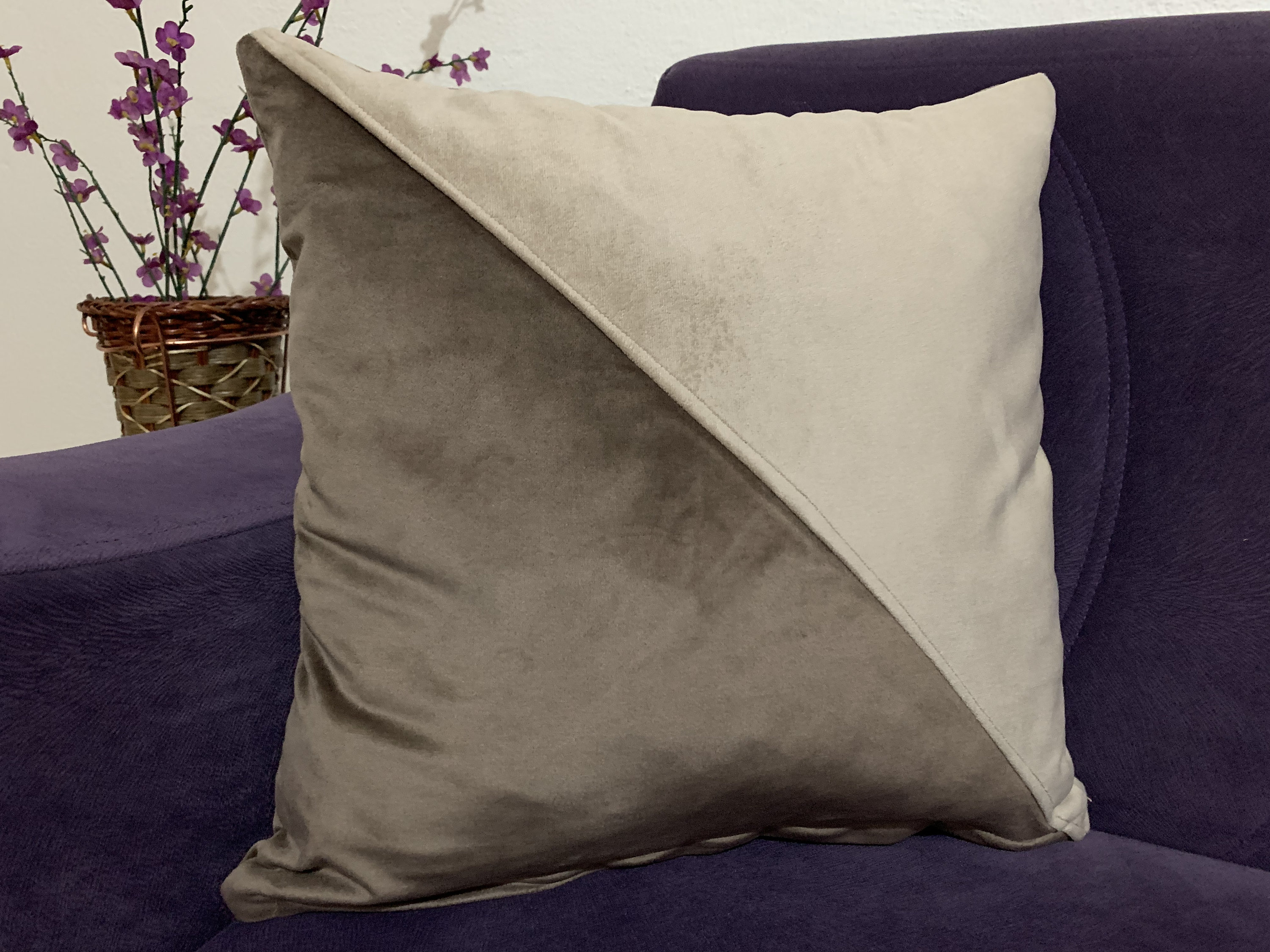 Braunes und cremefarbenes Samt Kissenbezug 16x16 braunes | Etsy