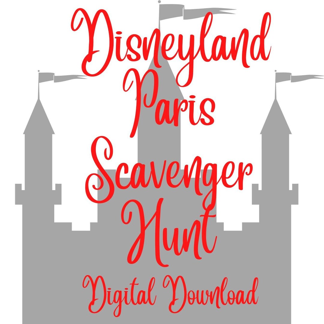 Disneyland Paris Scavenger Hunt Digital Download - Etsy