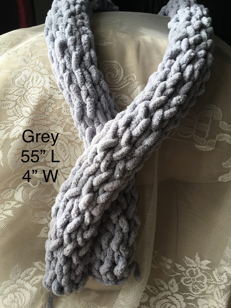 Handmade soft loop yarn scarf Etsy