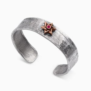 Noam Bangle, Rose Gold Ruby Cuff