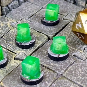 Gelatinous Ice Cube Tiny Size Dungeons & Dragons Miniature Model handmade roleplaying game dnd mini 1/2 inch round monster enemy or familiar image 4