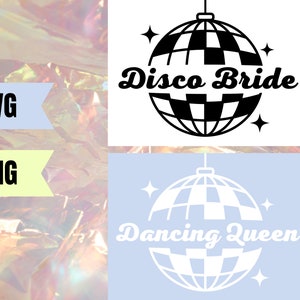 SVG Bundle Bride & Bridesmaid Bachelorette Disco Groovy Mamma Mia