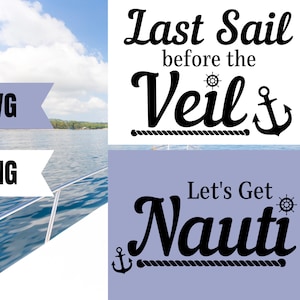 Nautical Bachelorette | Last Sail Before The Veil | Beach Bach | SVG, PNG Digital Design Bundle, Bachelorette Party Shirt Cut Files