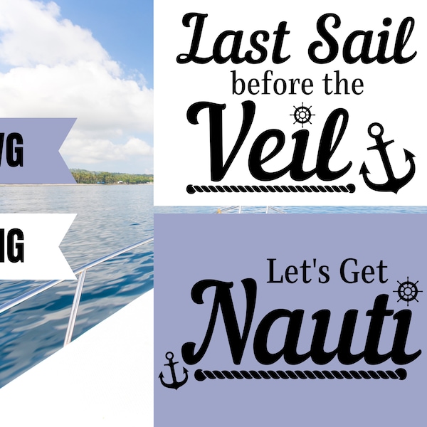 Nautical Bachelorette | Last Sail Before The Veil | Beach Bach | SVG, PNG Digital Design Bundle, Bachelorette Party Shirt Cut Files
