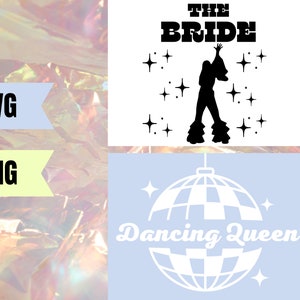 SVG Bundle Bride & Bridesmaid Bachelorette Disco Groovy Mamma Mia