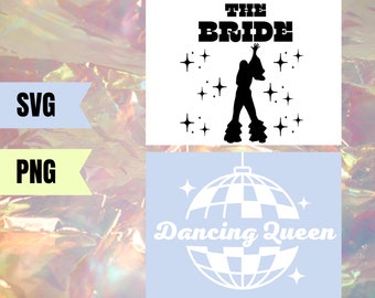 SVG Bundle Bride & Bridesmaid Bachelorette Disco Groovy Mamma Mia