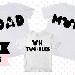 Oh Two-dles Family | 2nd Birthday Mickey Mouse Club House | Minnie Mouse Birthday | Family Birthday Shirt