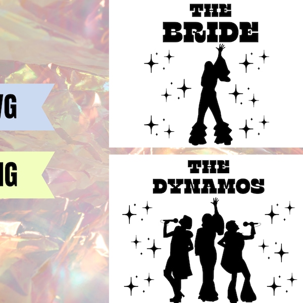 SVG Bundle Bride & Bridesmaid Mamma Mia | The Dynamos | Retro Disco Bachelorette