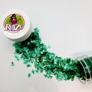 Christmas Tree Sprinkles: Metallic Green Edible Glitter for Desserts and Drinks