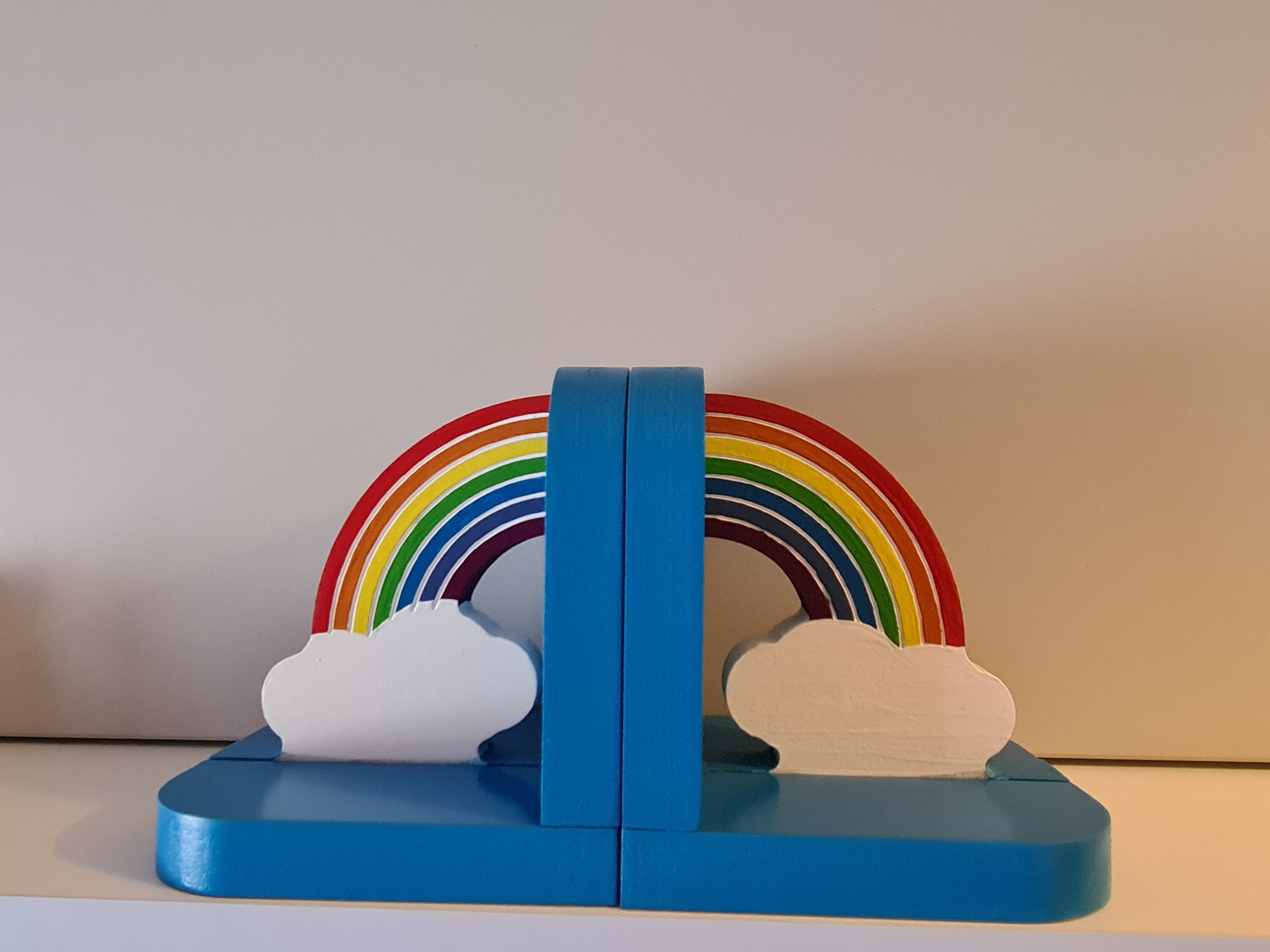 Rainbow Bookends Pastel Rainbow Decor Bookends for Kids Etsy UK