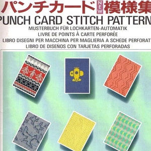 Machine knit pattern,punch card,knitting machines,ebook pattern
