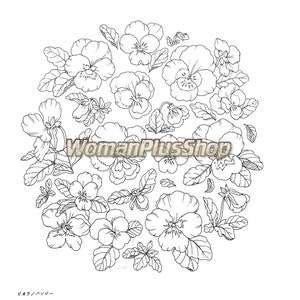 Flower coloring pdf coloring book activity book | Etsy