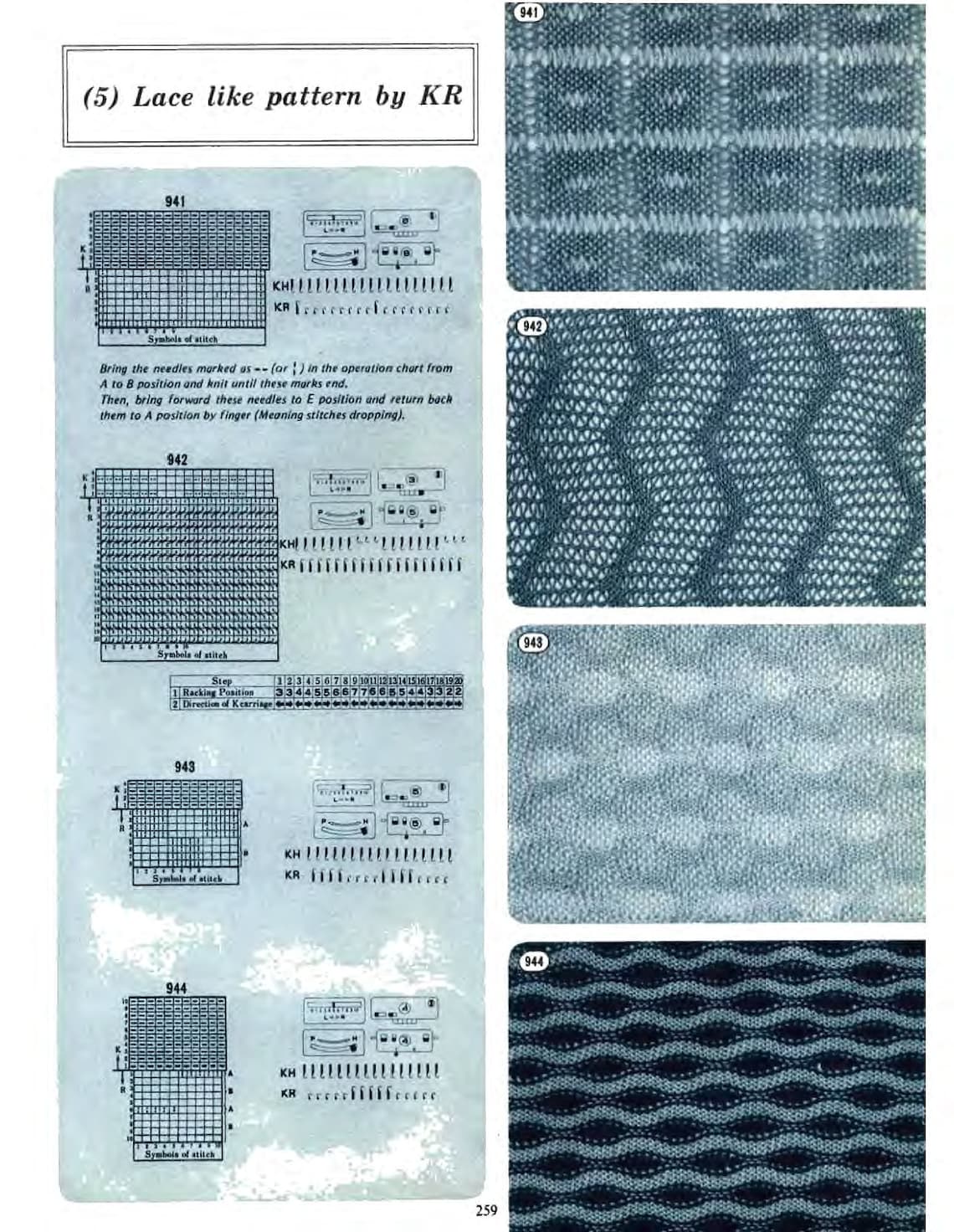 Vintage Punchcard Patterns,knitting Machines,ebook Pattern - Etsy