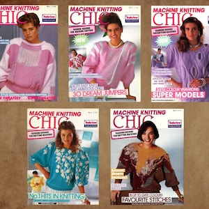 Knit machines knitting knitted pattern, Vintage EBOOK on PDF Parts 1-5