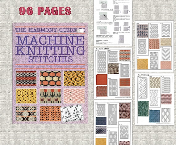 Machines knitting stitches patterns,punch cards 24,pdf,digital